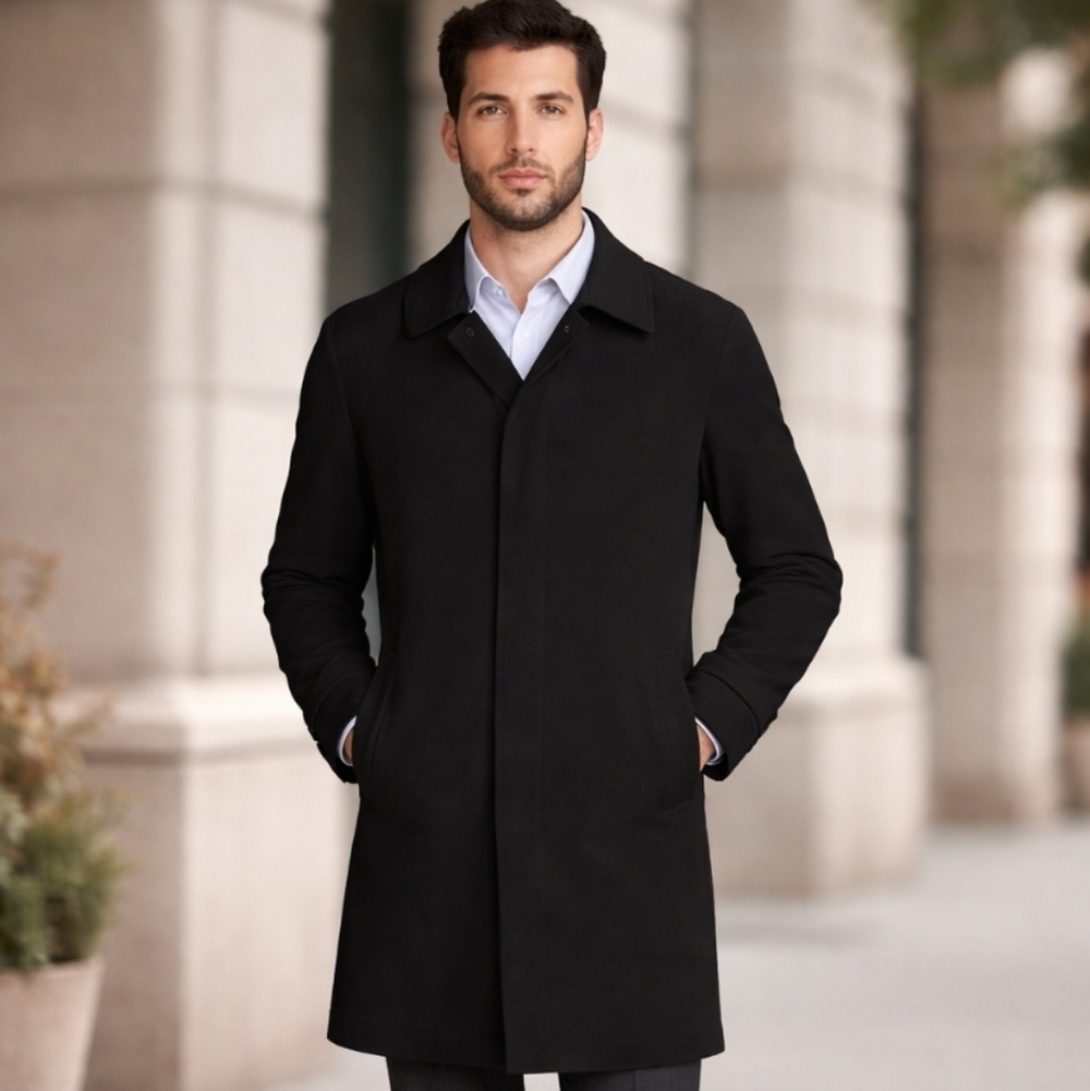 ⭐️ Host Pick⭐️ Pronto Uomo |  Black Italian Trench Coat